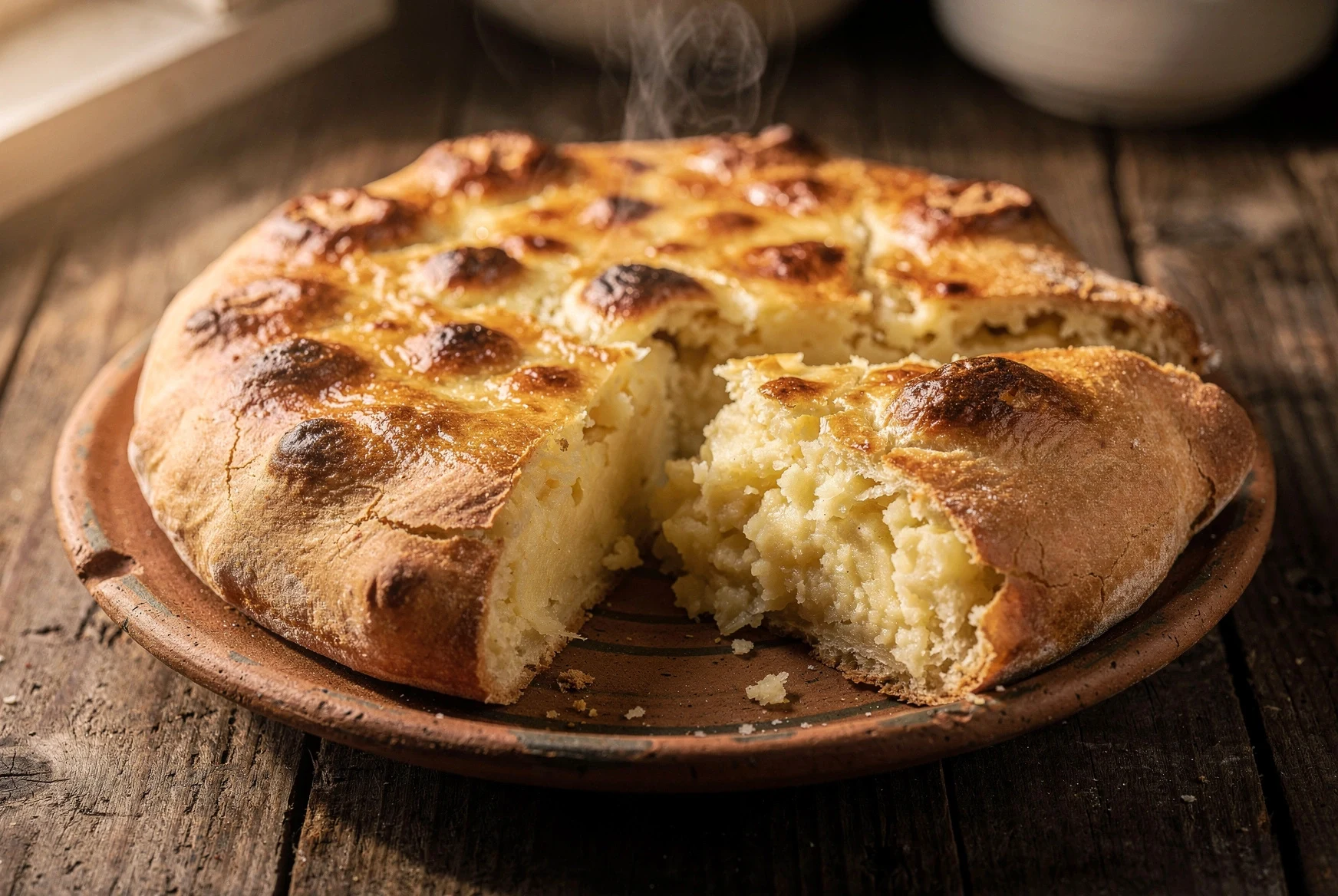 Khabidzgina: Ossetian Khachapuri with Potato and Cheese